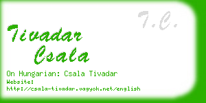 tivadar csala business card